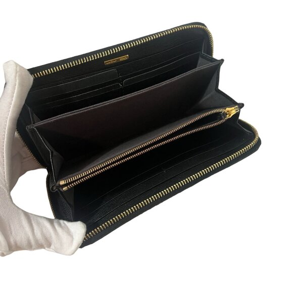 Fendi Black Leather Continental Zip Around Wallet - Picture 3 of 6